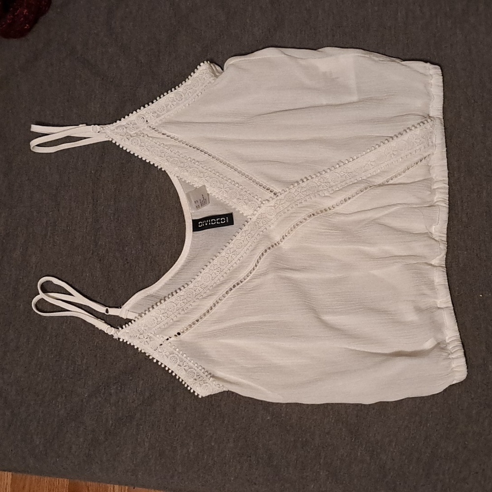 H&M white crop top
